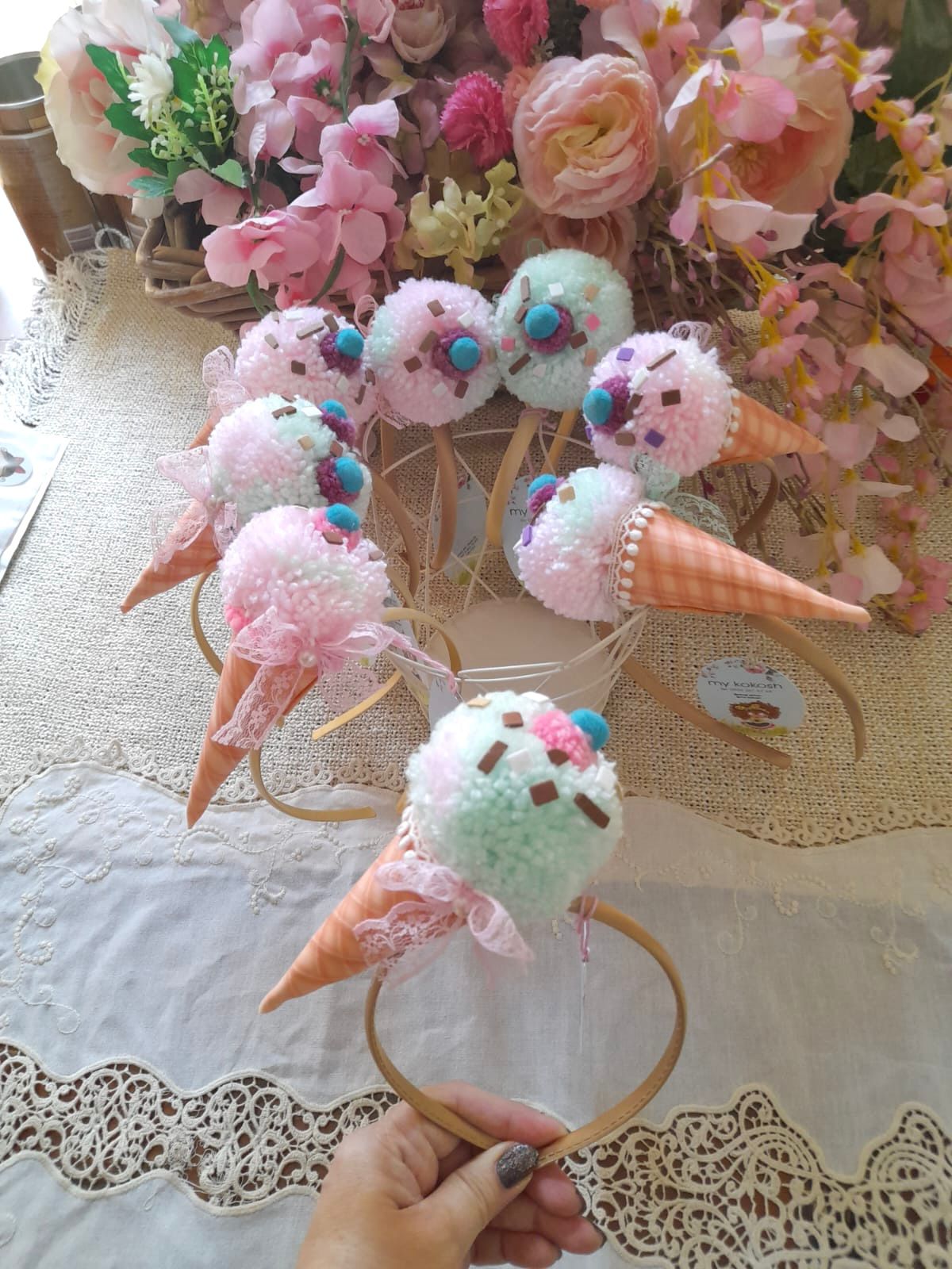 Диадеми сладолед в пастелни цветове